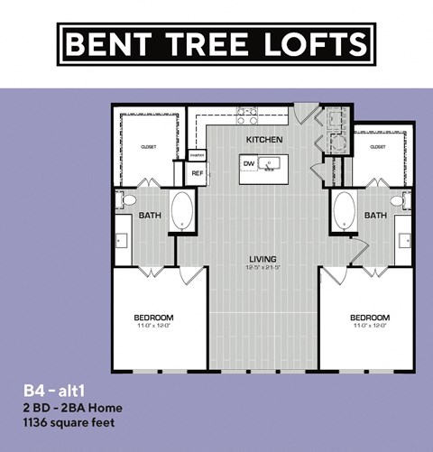 B4 Floorplan Bent Tree Lofts